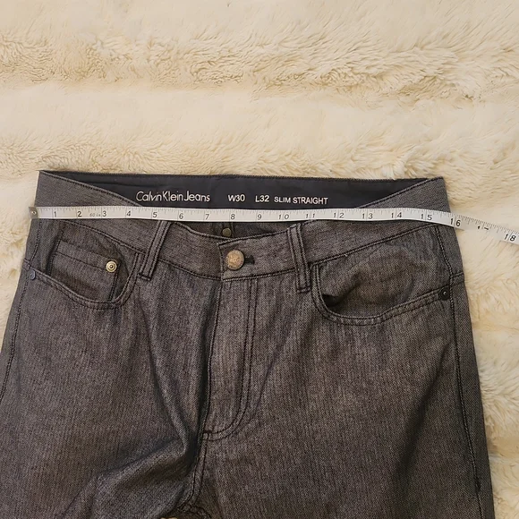 Calvin Klein Jeans Slim Straight W30 L32 Grey - Picture 11 of 15